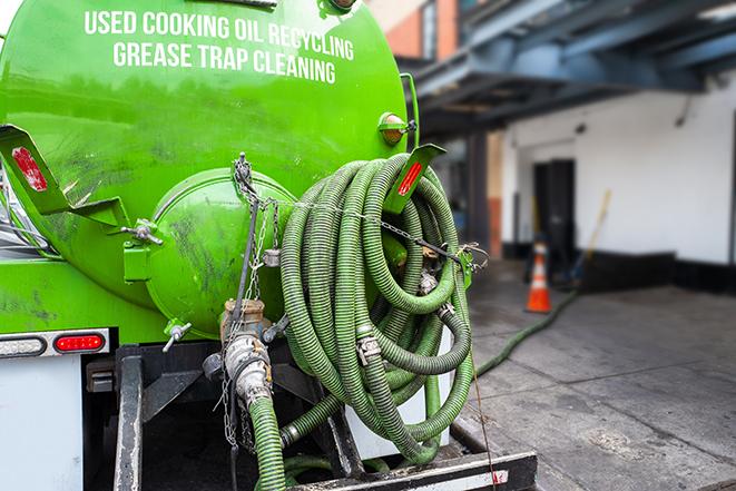 pumping out a heavy-duty grease trap at a restaurant in Calabasas